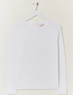 Isobella Linen Blend Button Back Jumper