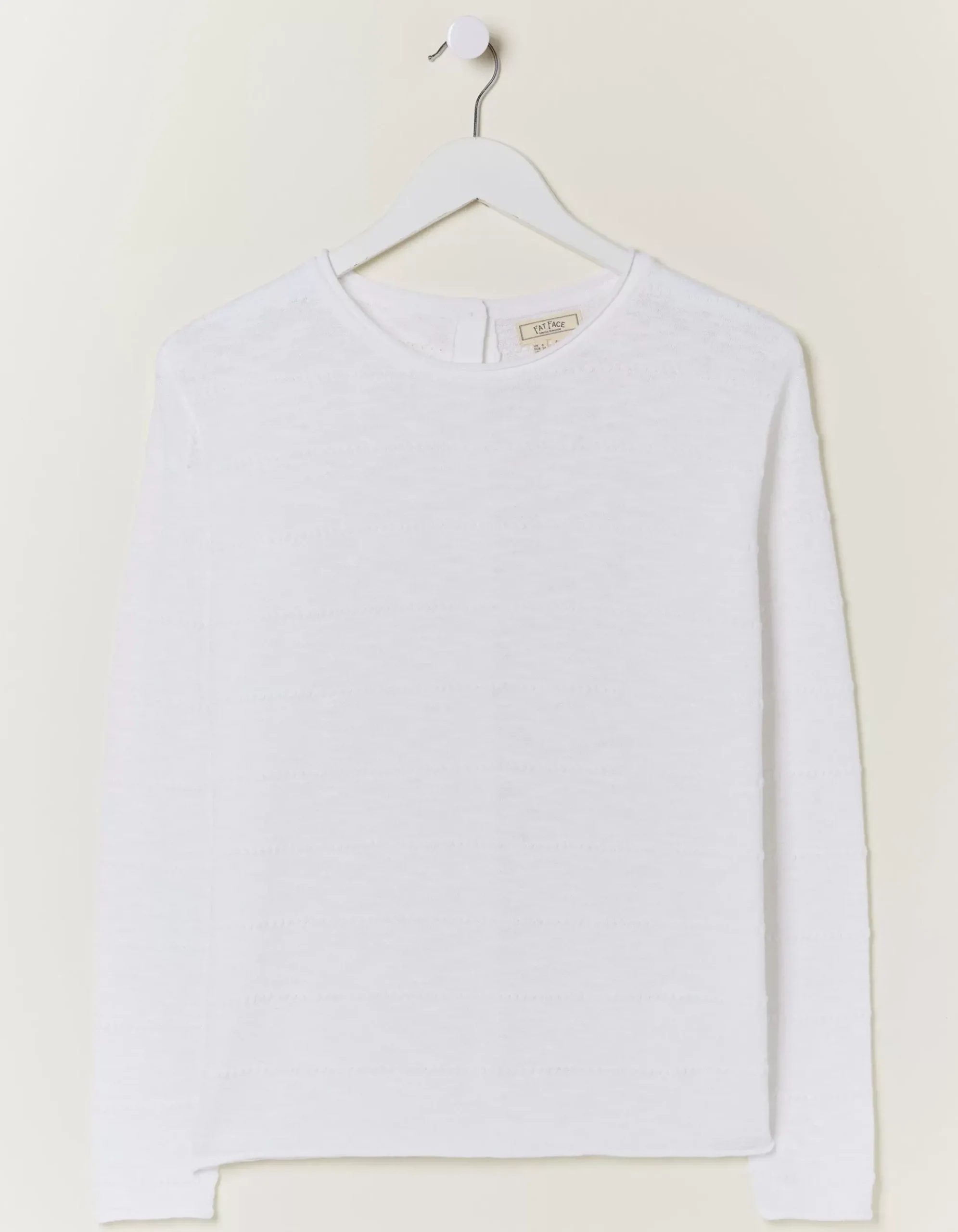 Isobella Linen Blend Button Back Jumper