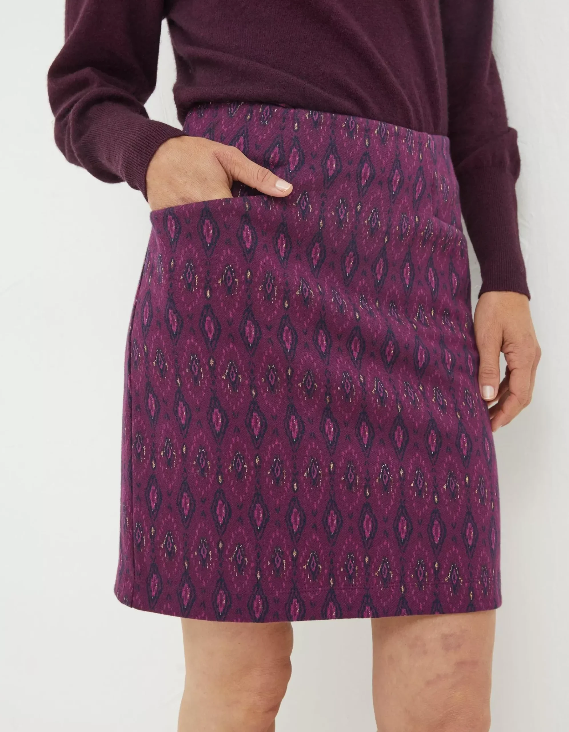 Jennie Ikat Geo Jersey Skirt