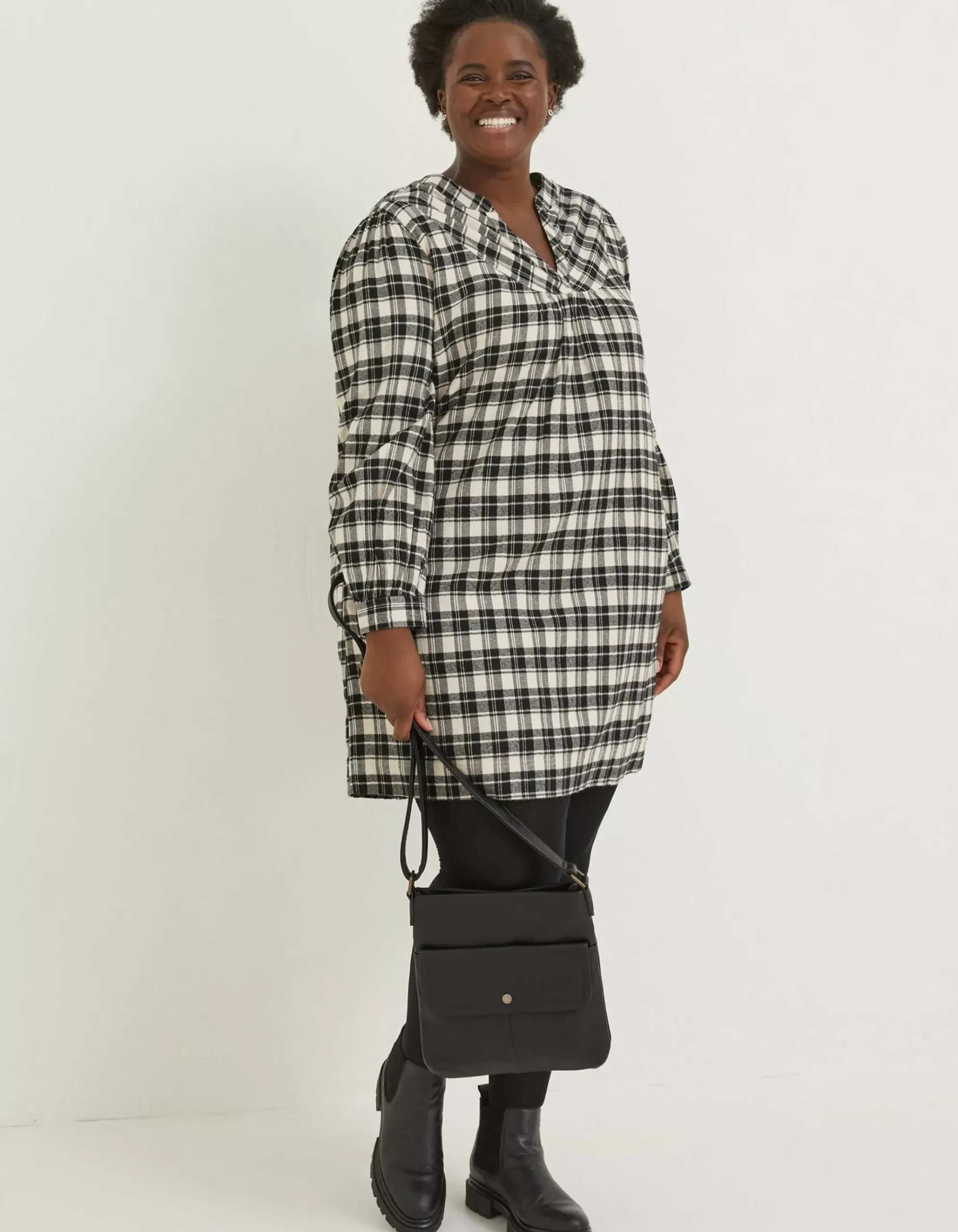 Jessie Check Smock Dress