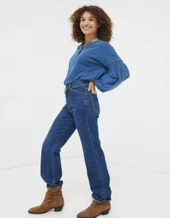 Keira Indigo Henley Top
