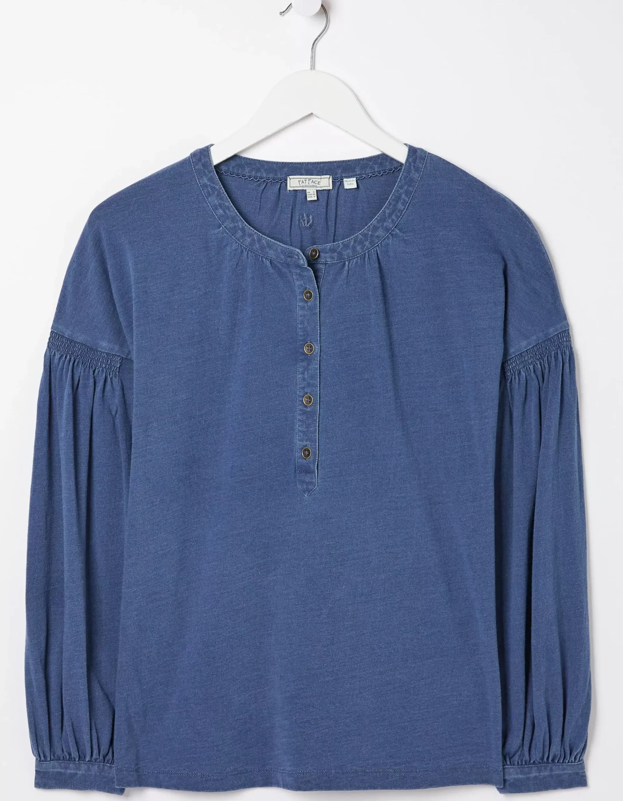 Keira Indigo Henley Top