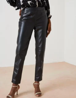 Lana Leather Tapered Trousers