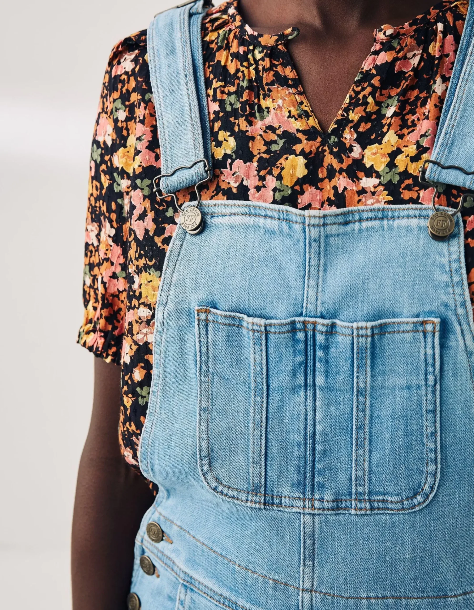 Lewes Slim Leg Denim Dungarees