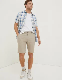 Linen Flat Front Shorts