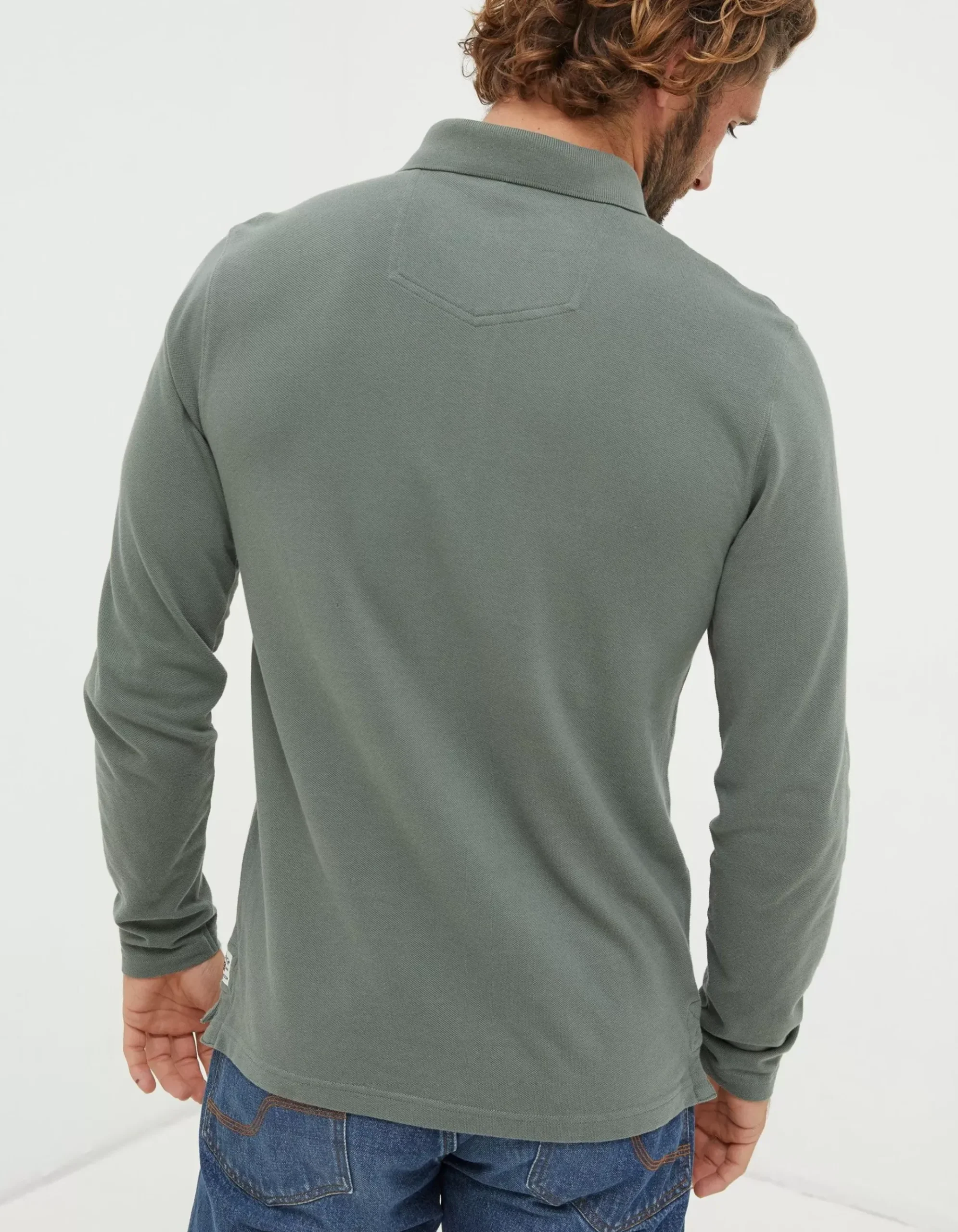 Long Sleeve Organic Cotton Pique Polo