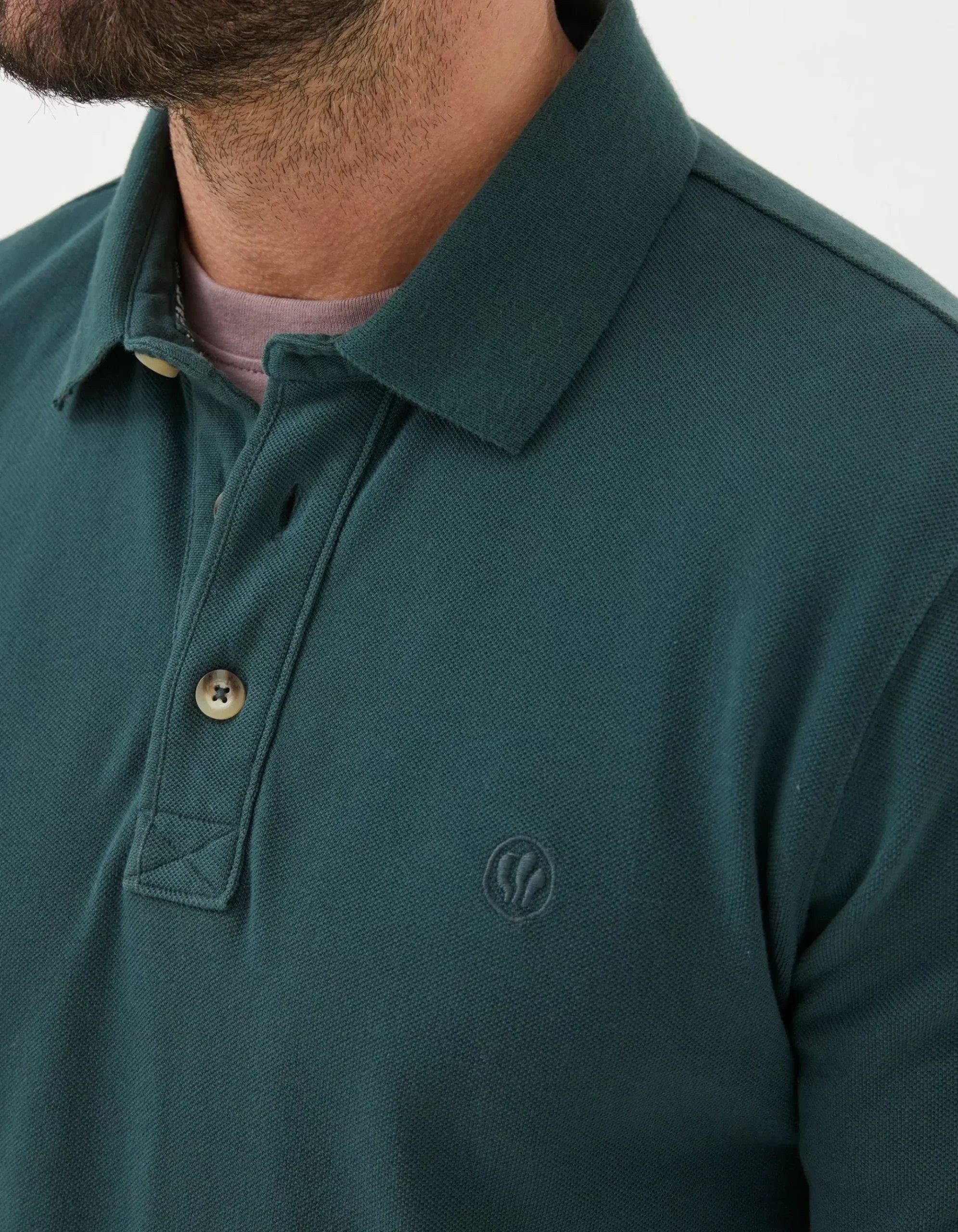 Long Sleeve Organic Pique Polo