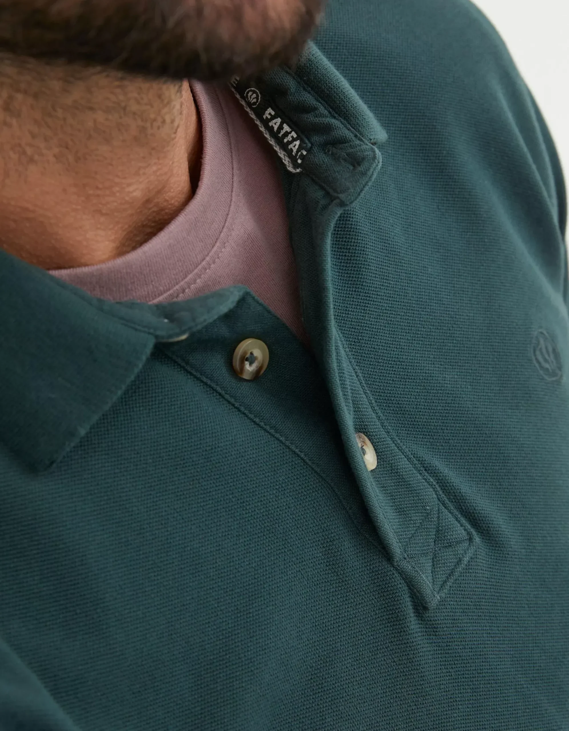 Long Sleeve Organic Pique Polo