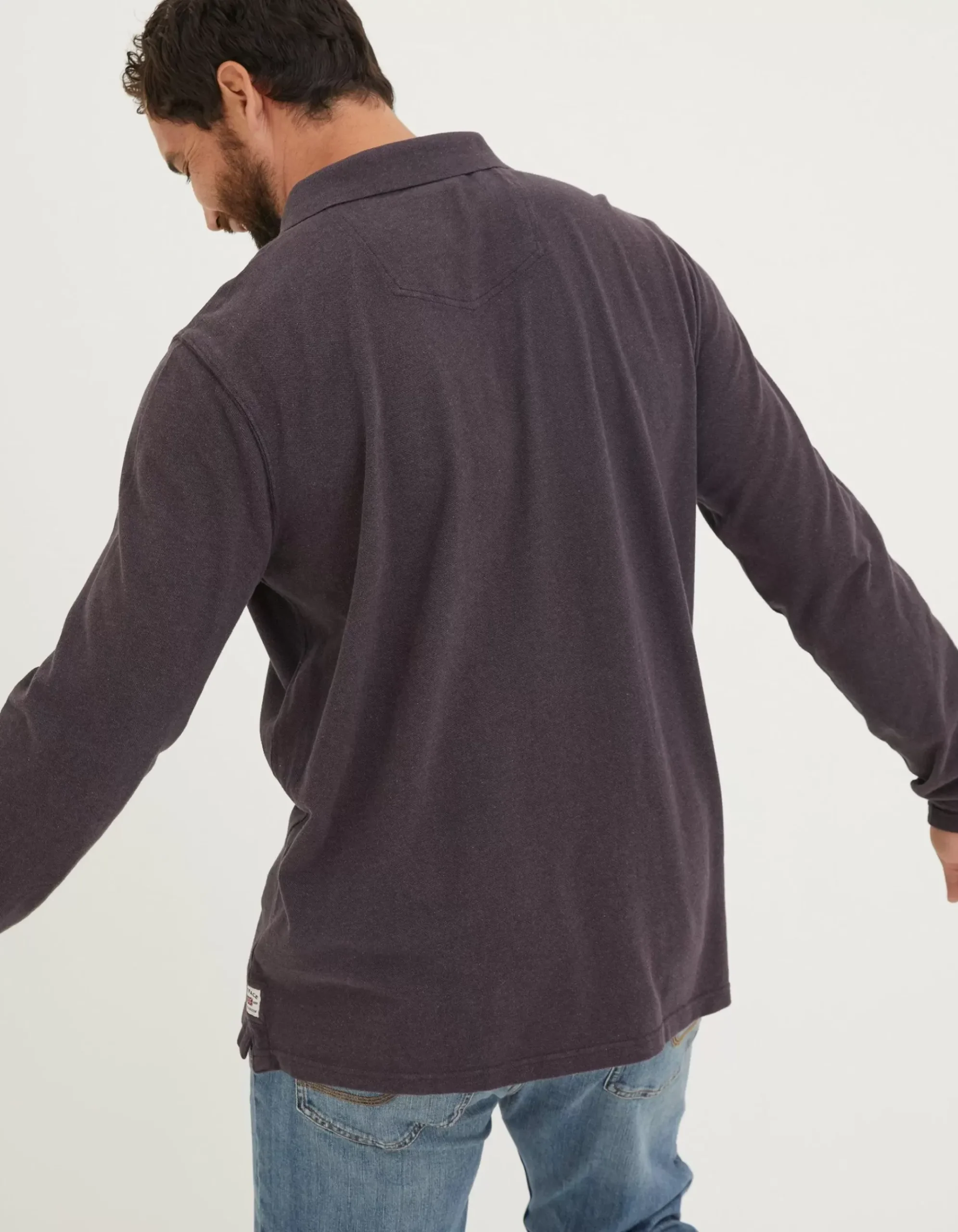 Long Sleeve Organic Pique Polo