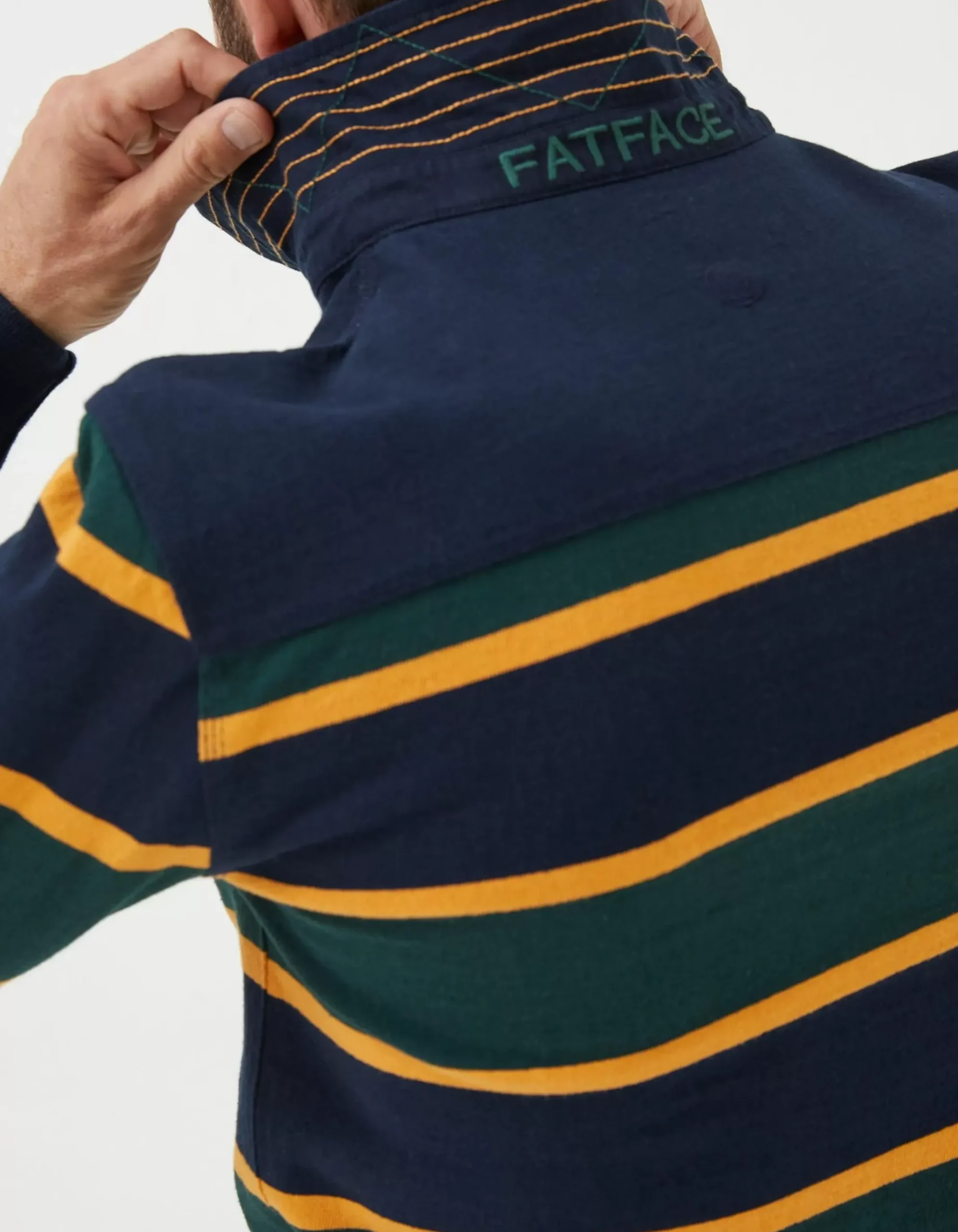 Long Sleeve Stripe Rugby Sweatshirt