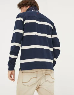 Long Sleeve Stripe Rugby Shirt