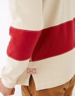 Long Sleeve Stripe Rugby Sweat
