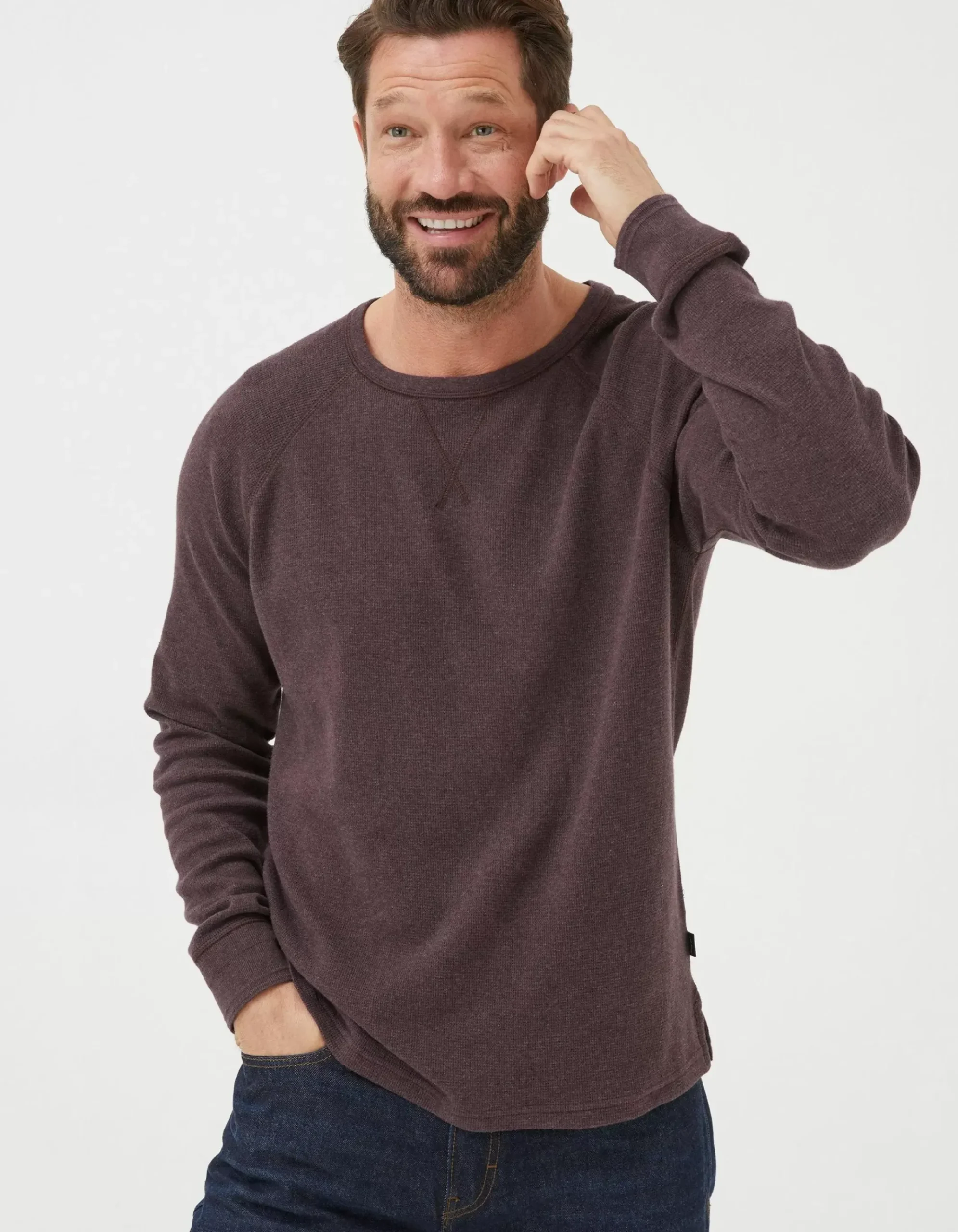 Long Sleeve Waffle Crew