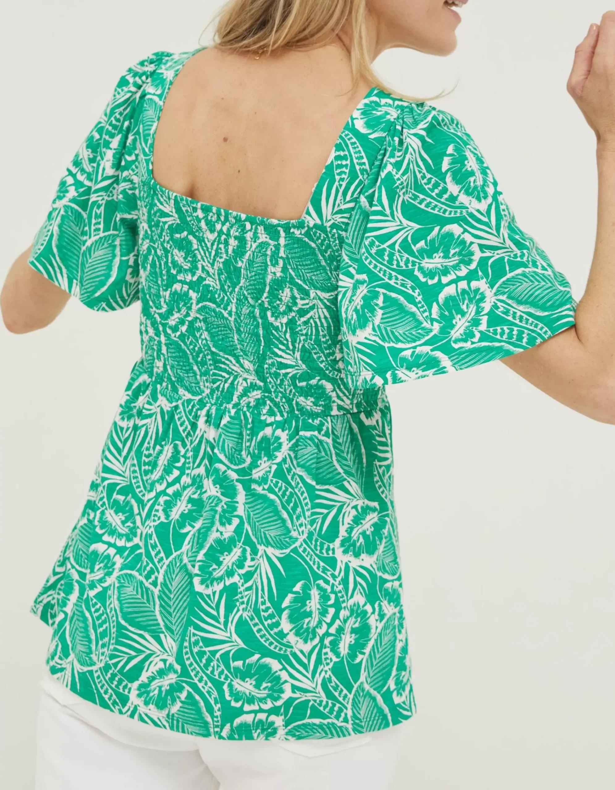 Lucia Tropical Leaf Top
