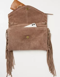 Maelie Tassel Suede Crossbody Bag