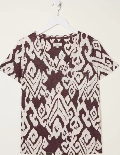 Maggie Bold Ikat Linen T-Shirt