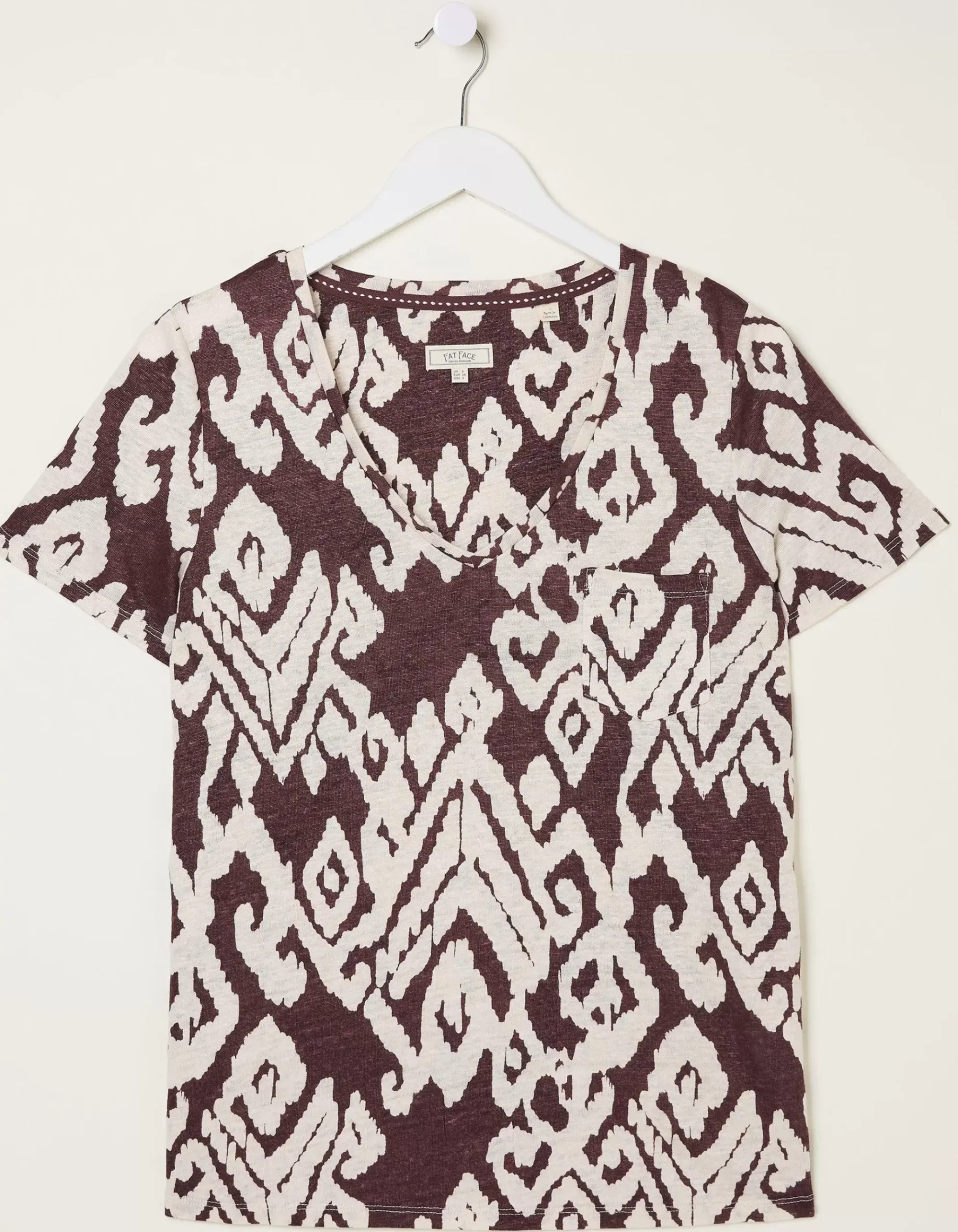 Maggie Bold Ikat Linen T-Shirt