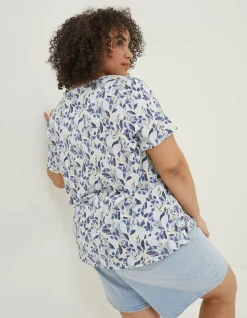 Maggie Flower Linen T-Shirt
