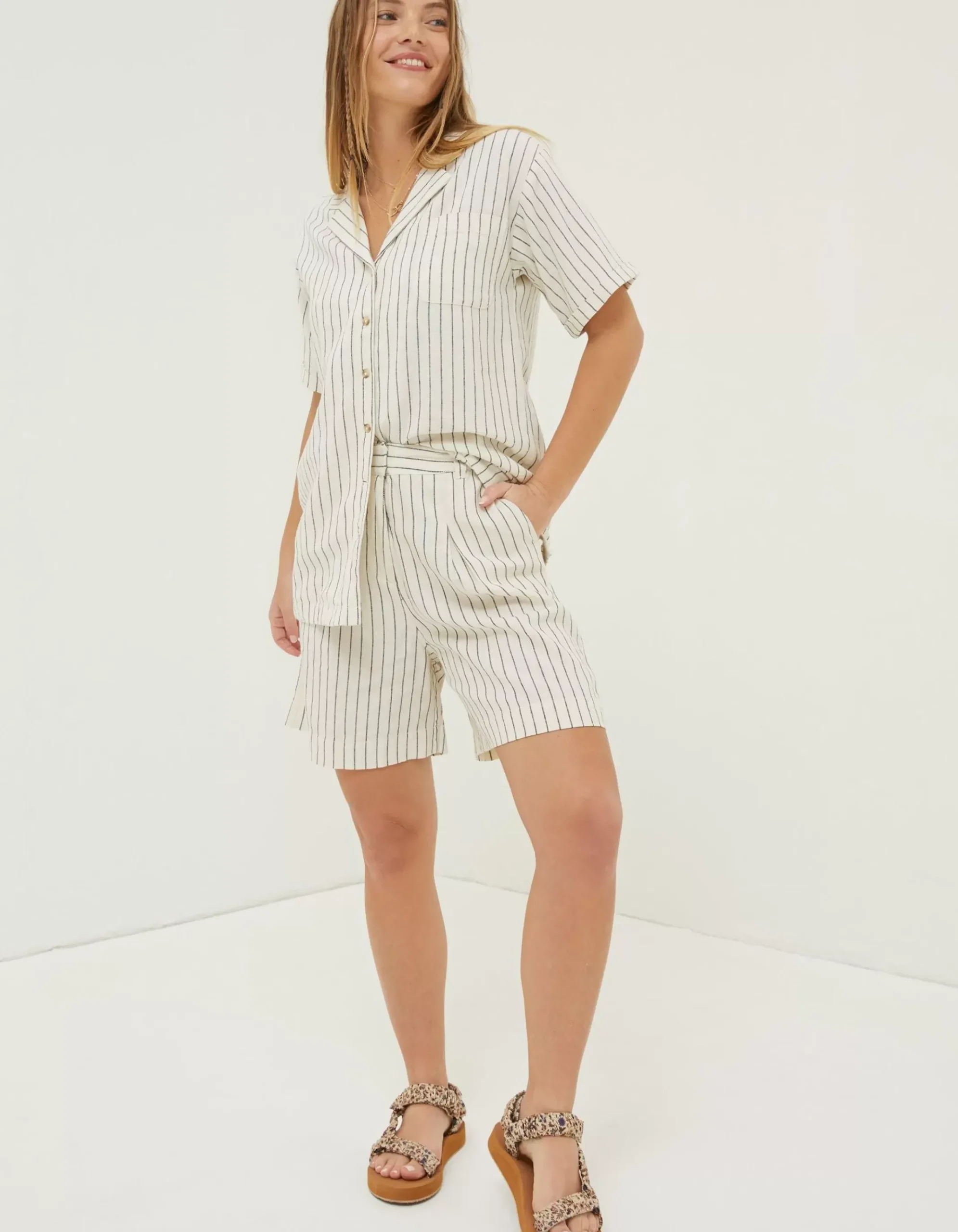 Mali Linen Blend Stripe Shirt