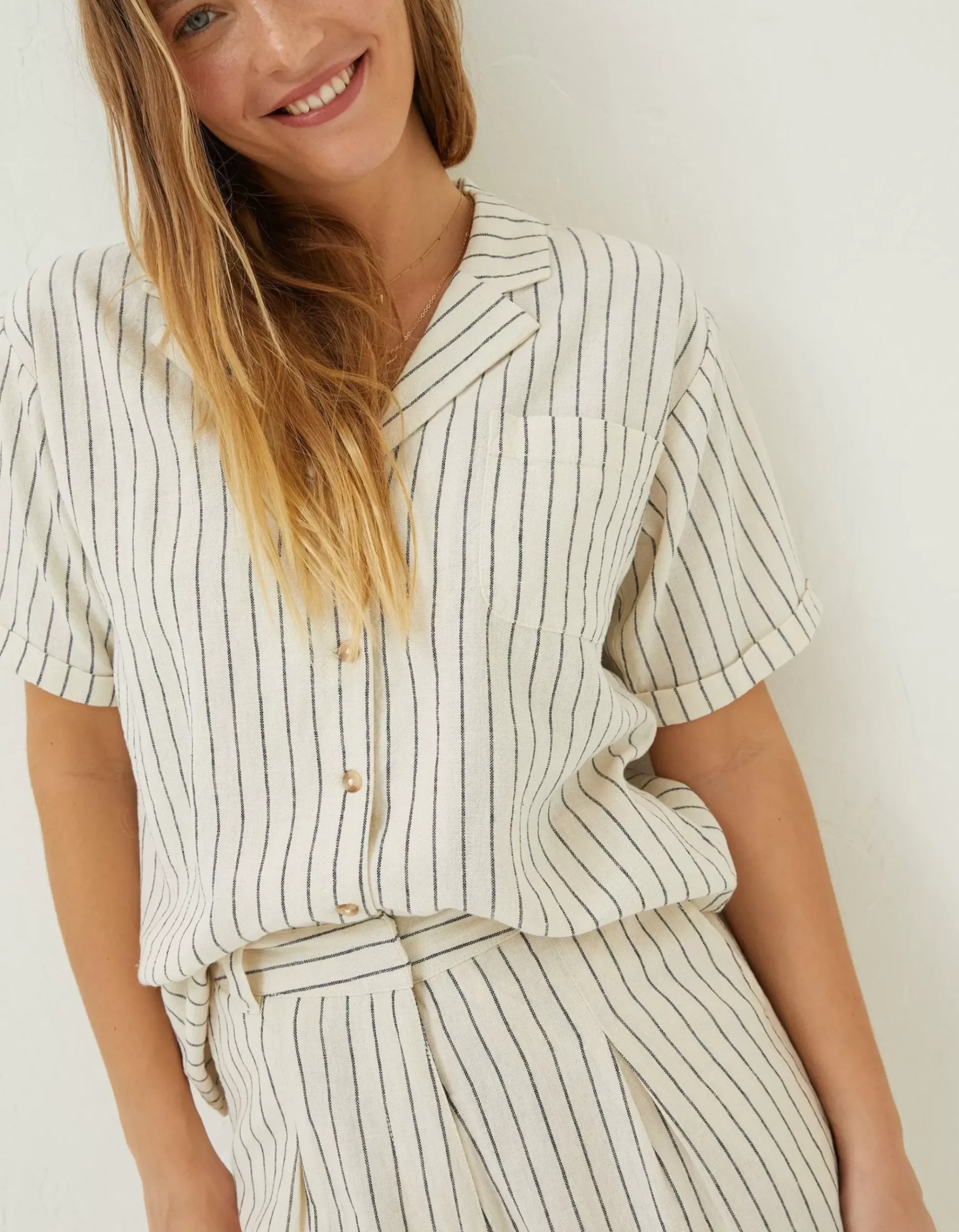 Mali Linen Blend Stripe Shirt