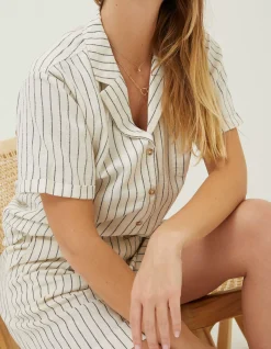 Mali Linen Blend Stripe Shirt