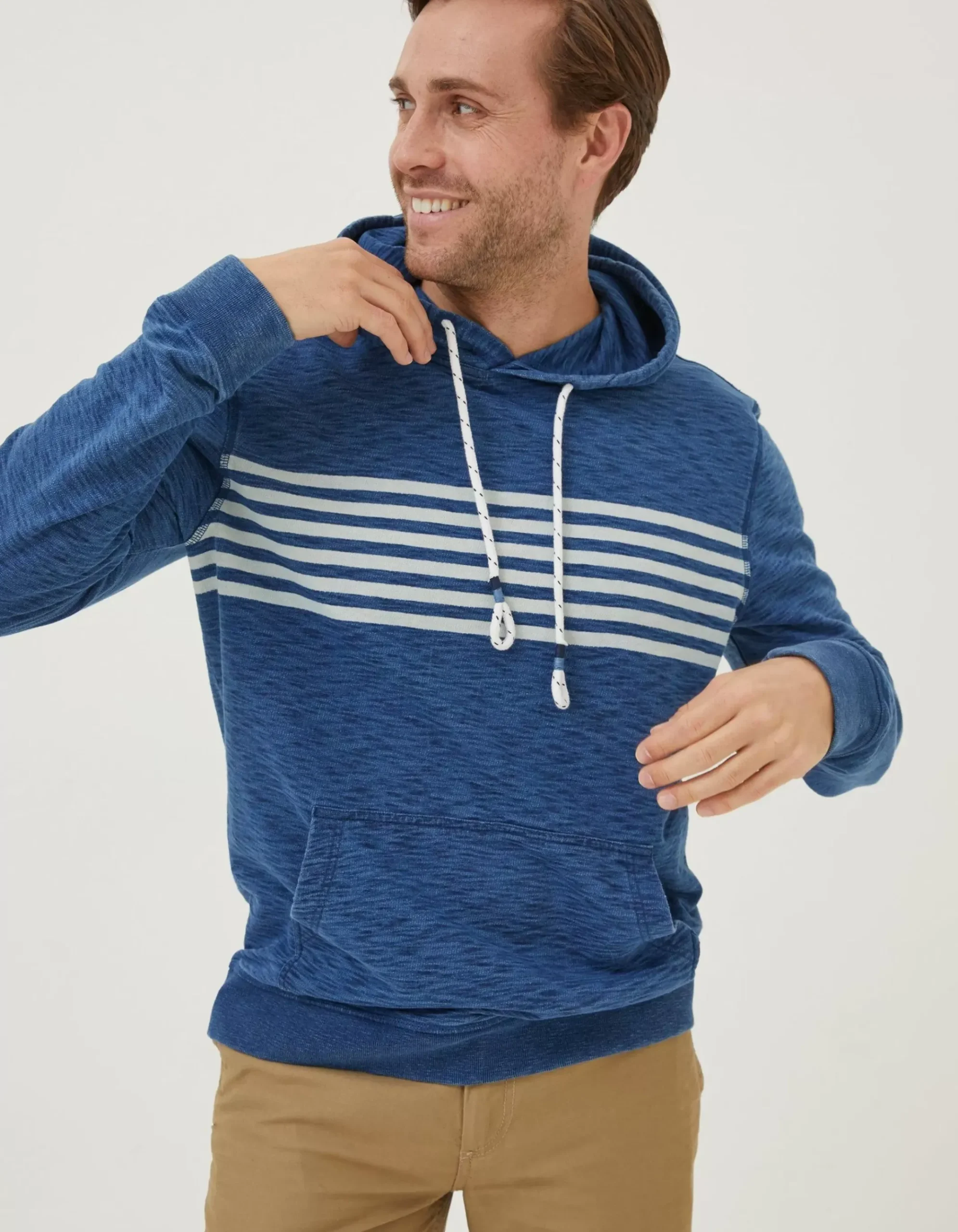 Mcs Indigo Stripe Hoodie
