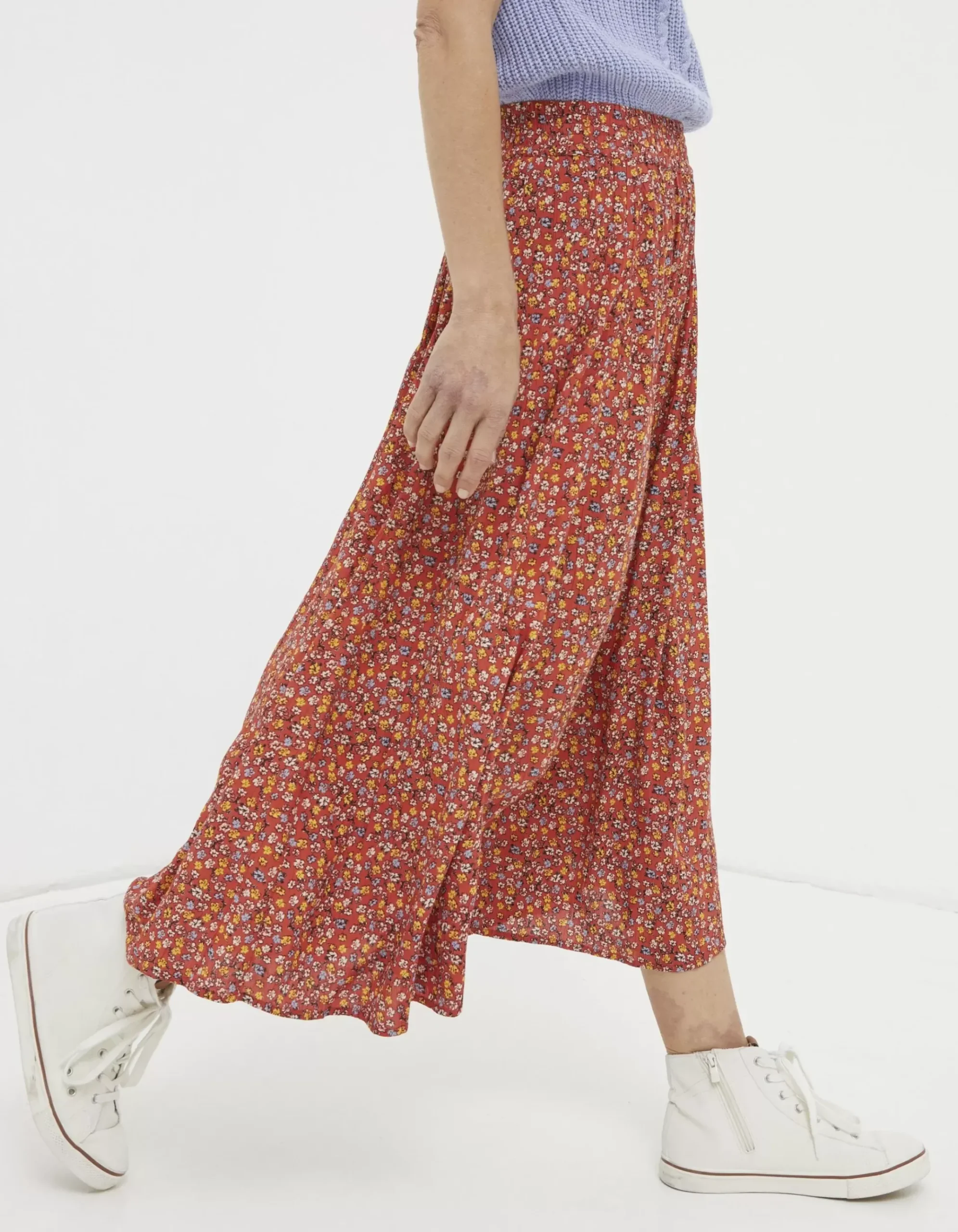 Millie Gradient Floral Midi Skirt