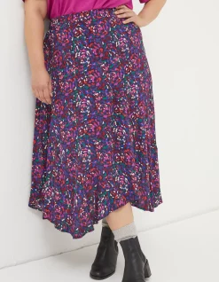 Naomi Abstract Midi Skirt