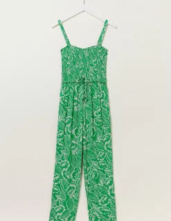 Natalie Tropical Leaf Jumpsuit