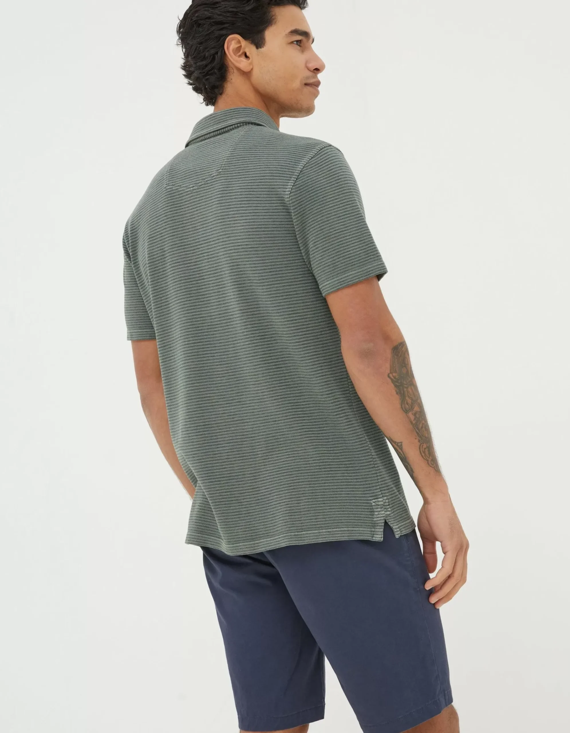 Organic Cotton Fine Stripe Polo