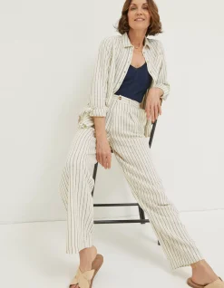 Pendeen Linen Blend Wide Leg Trousers