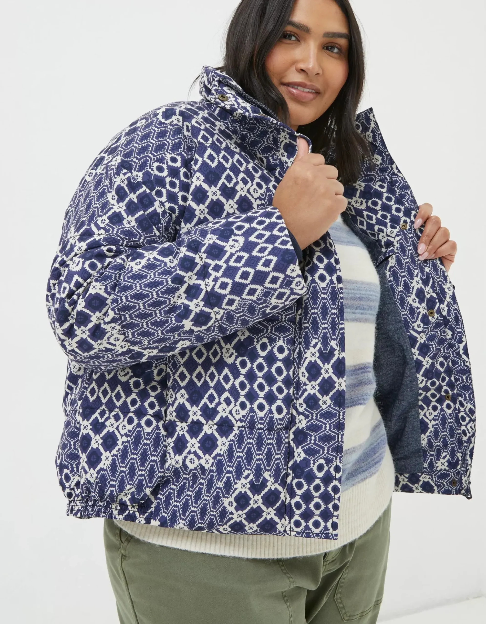 Peri Patchwork Puffer Jacket