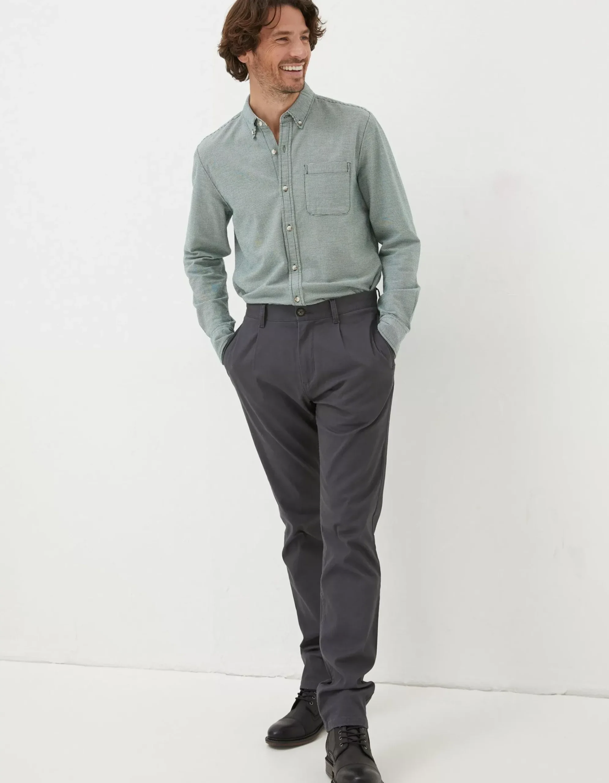 Pleated Chino Trousers