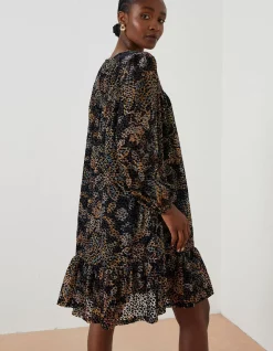 Poplar Floral Devore Dress
