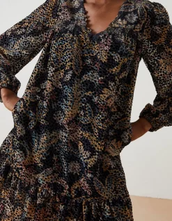 Poplar Floral Devore Dress