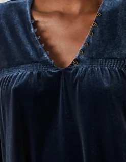 Poplar Velvet Swing Dress