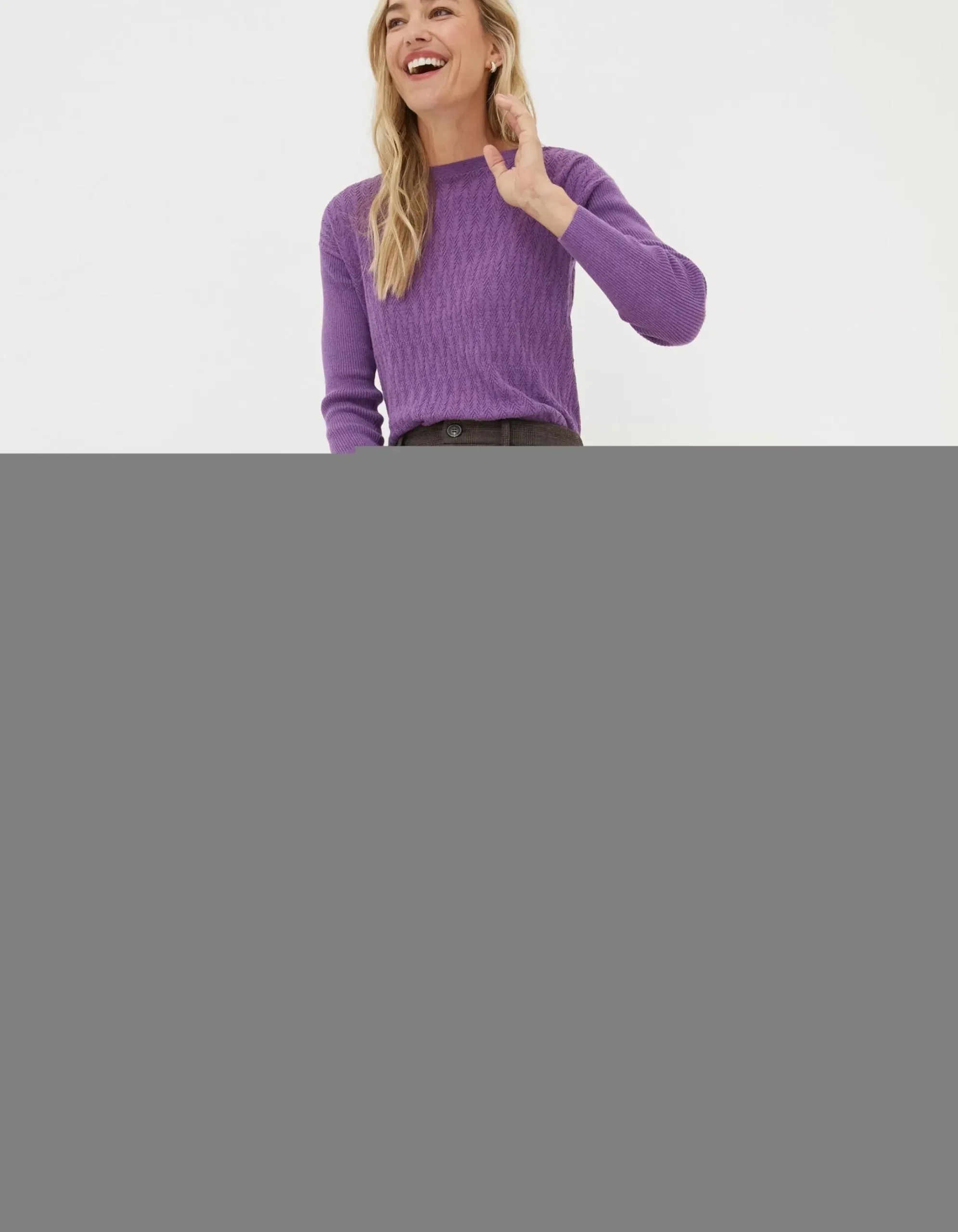 Presley Check Wide Leg Trousers