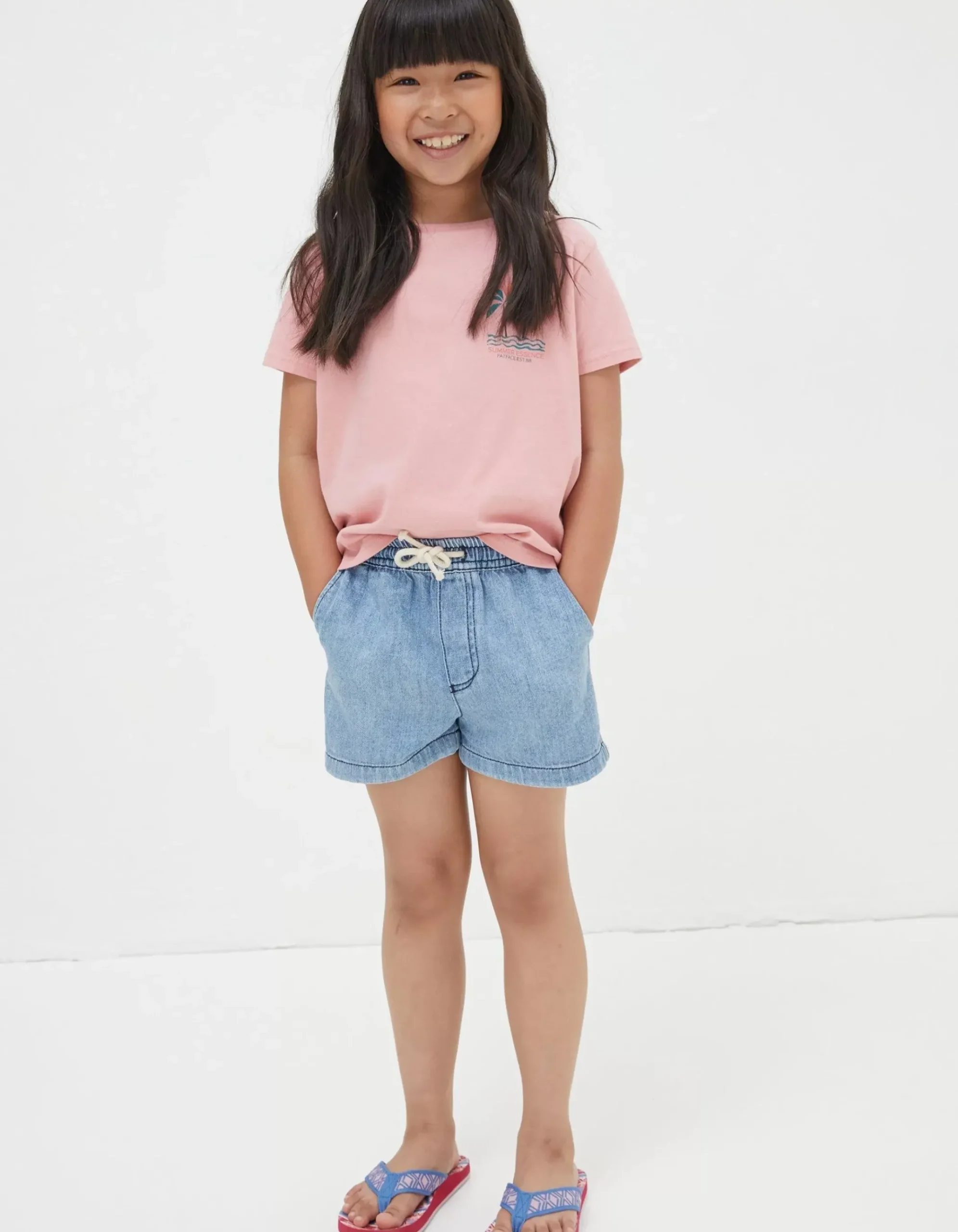 Pull On Denim Shorts