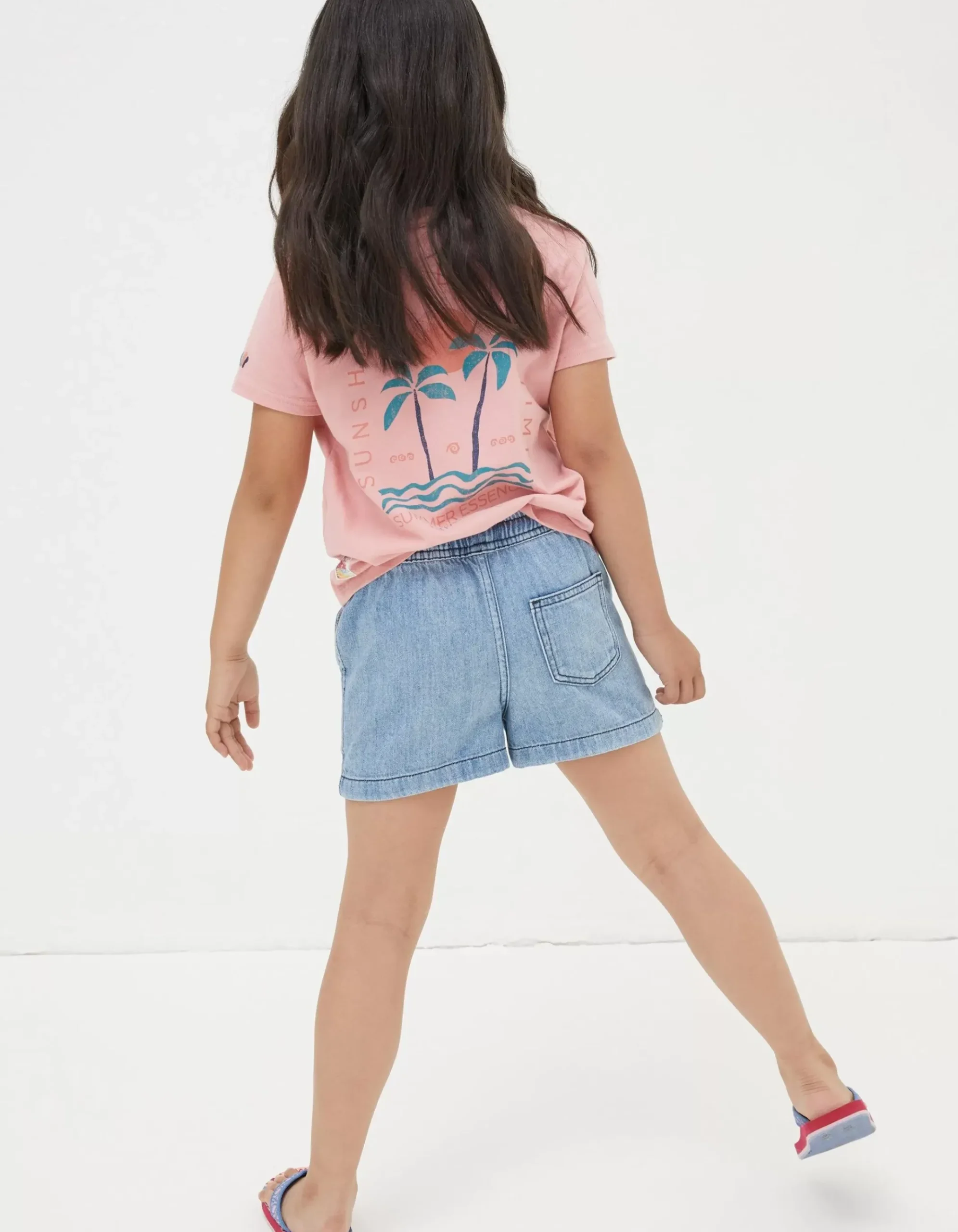 Pull On Denim Shorts