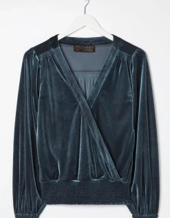Reese Velvet Wrap Top