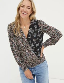 Remi Craft Floral Wrap Top