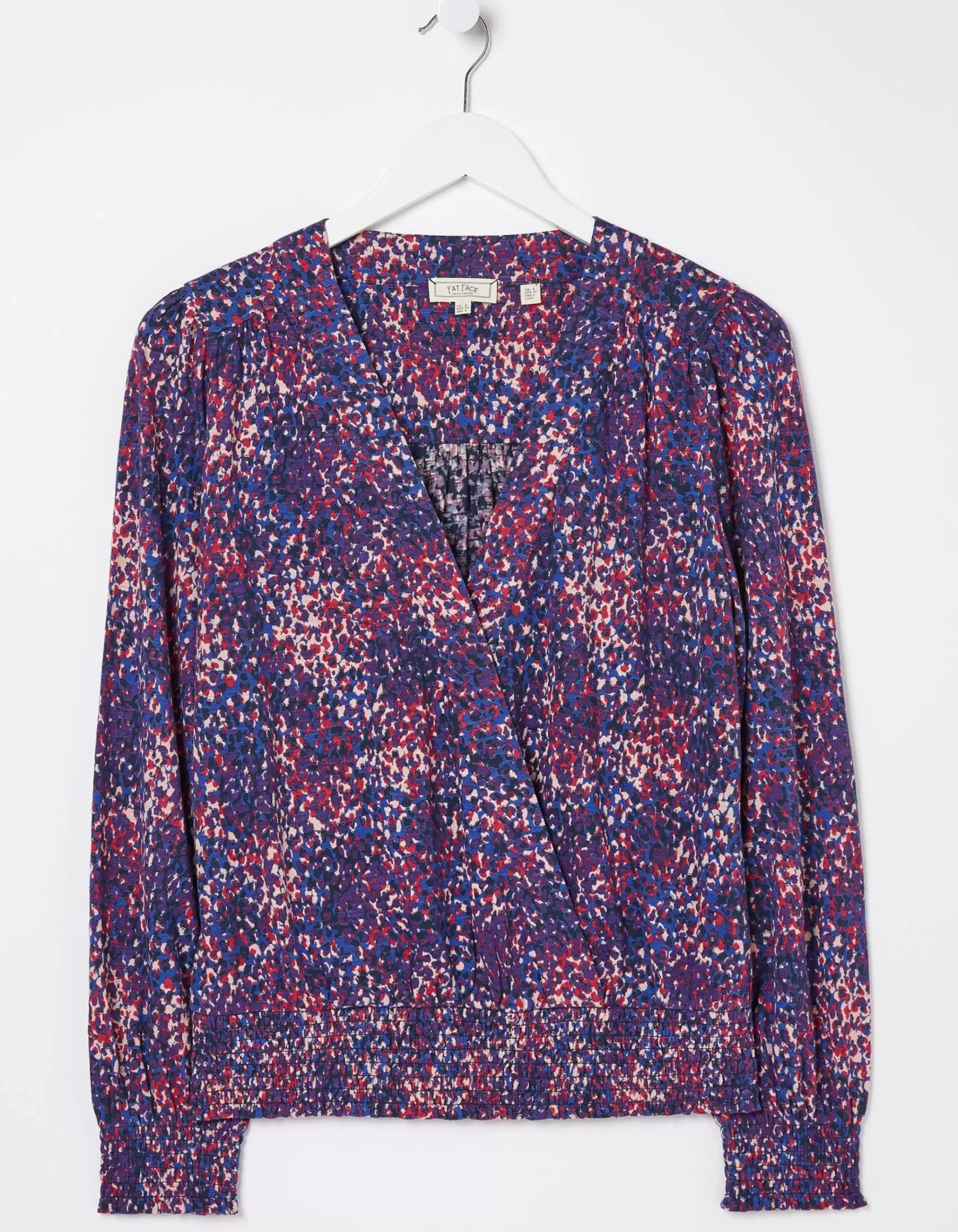 Remi Layered Spot Wrap Top