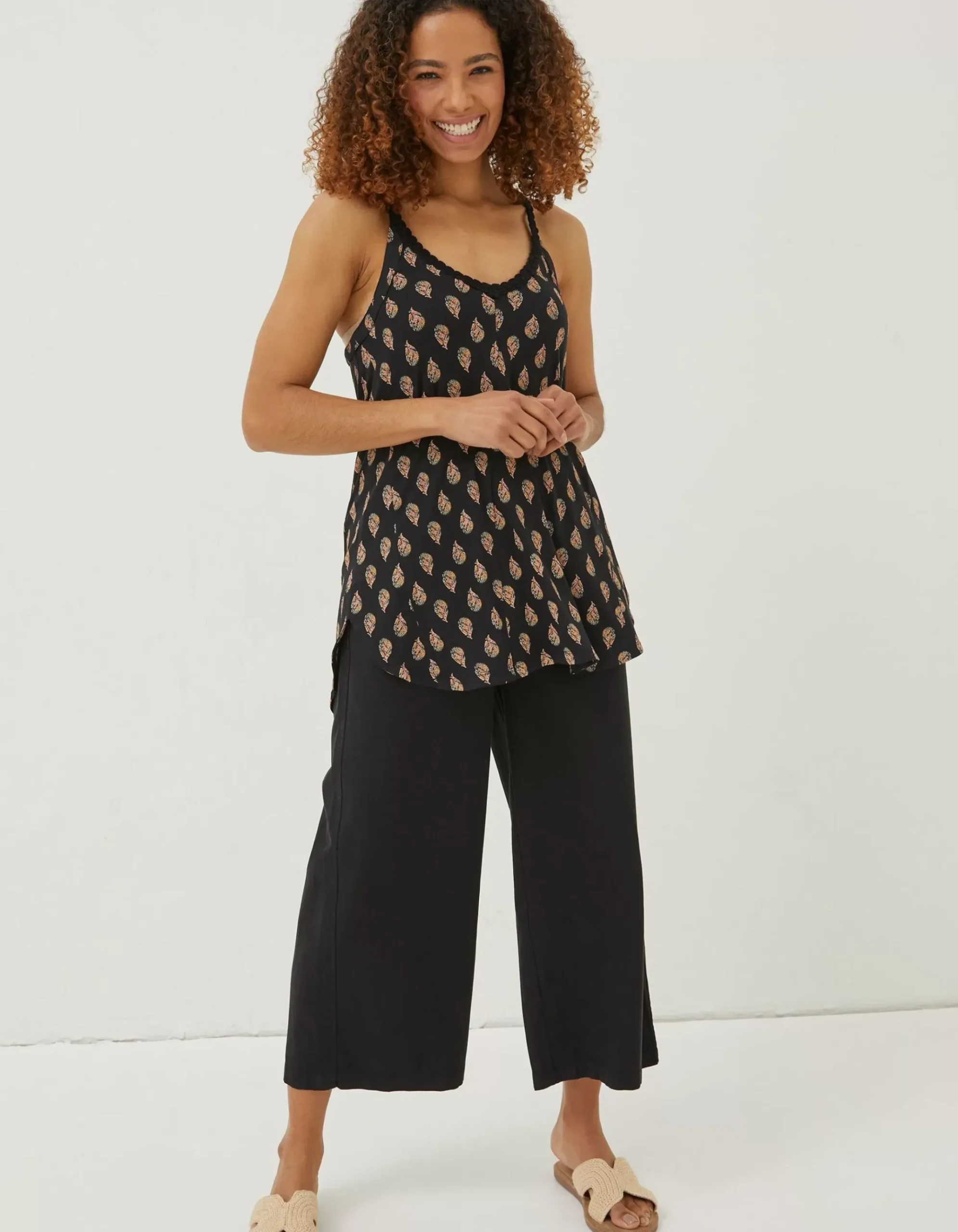 Rosie Woodblock Longline Top
