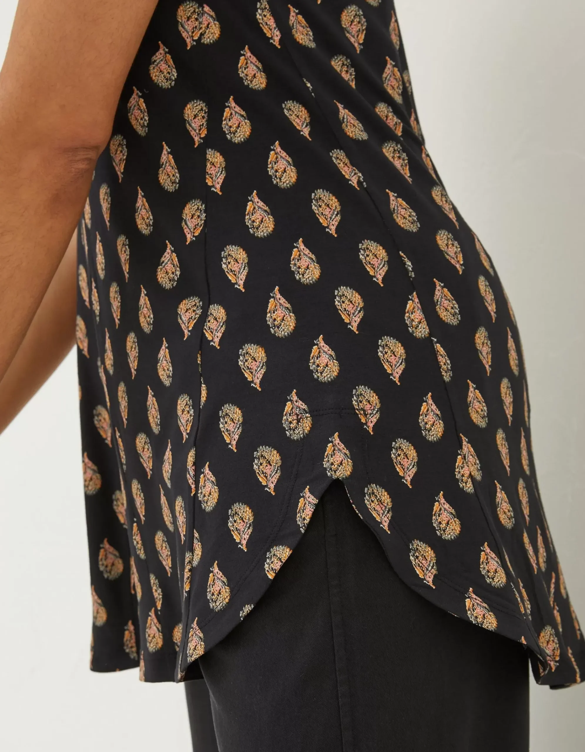 Rosie Woodblock Longline Top