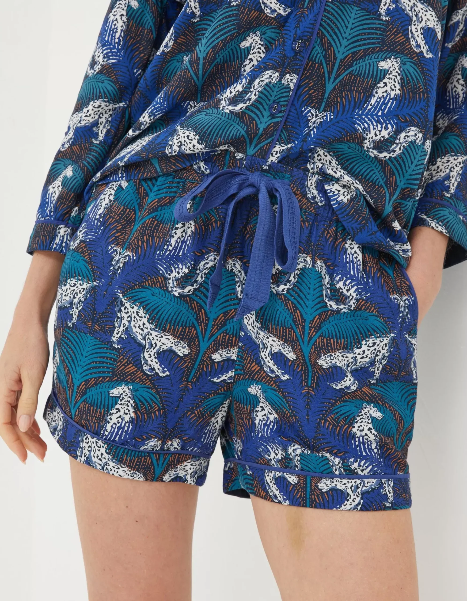 Sadie Snow Leopard Pyjama Shorts