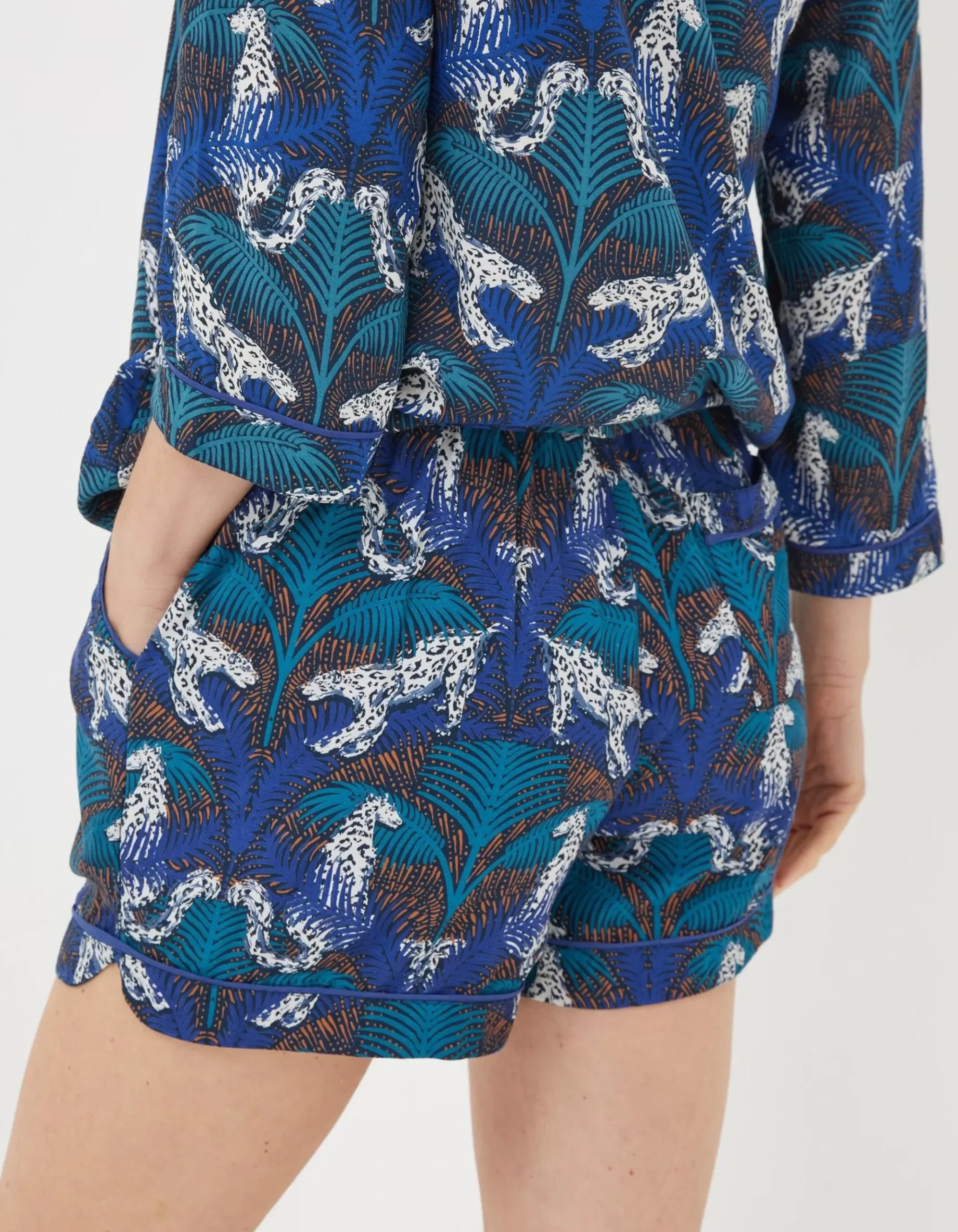 Sadie Snow Leopard Pyjama Shorts