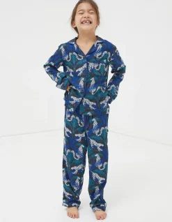 Sadie Snow Leopard Woven Pyjama Set