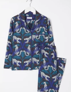 Sadie Snow Leopard Woven Pyjama Set
