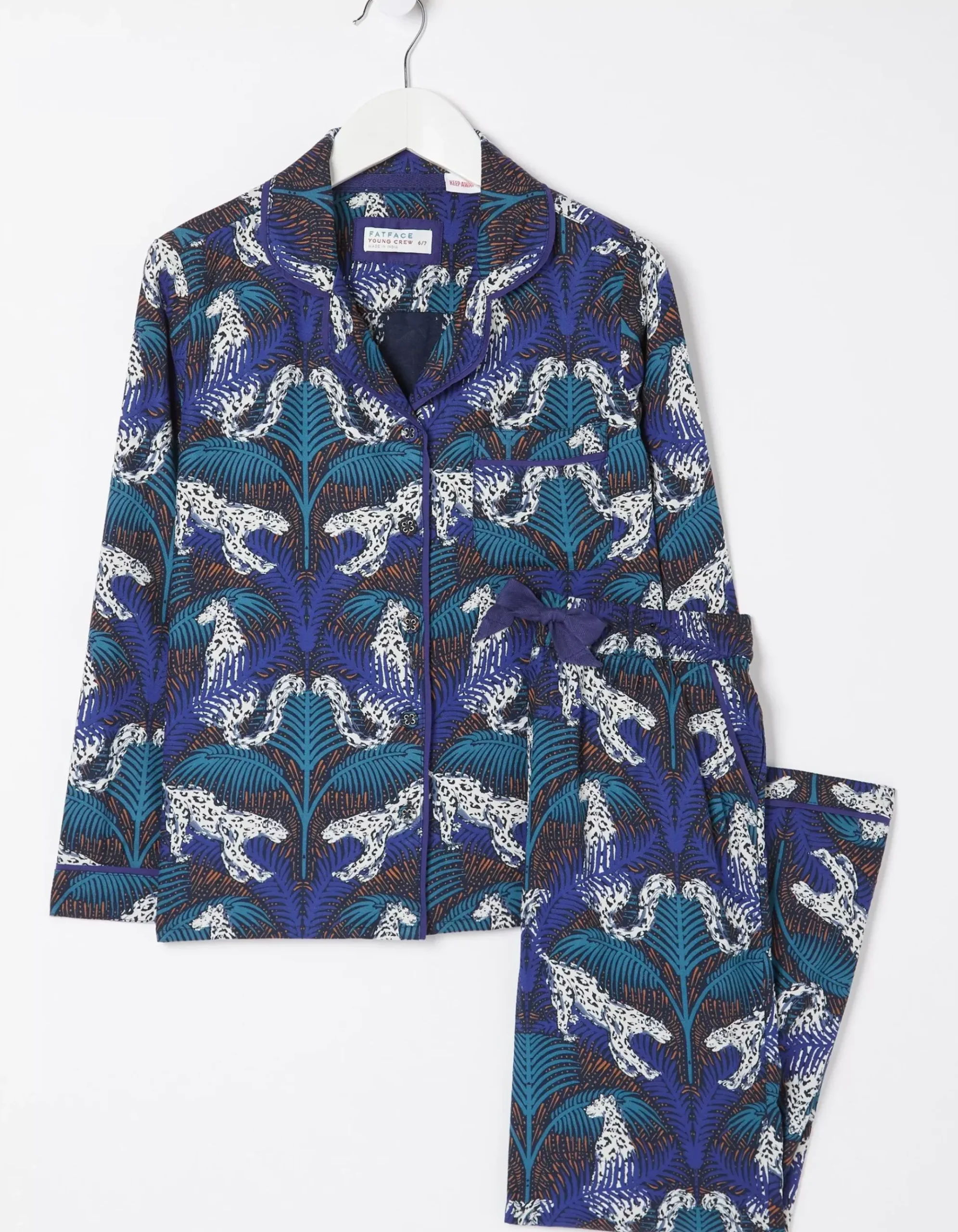 Sadie Snow Leopard Woven Pyjama Set