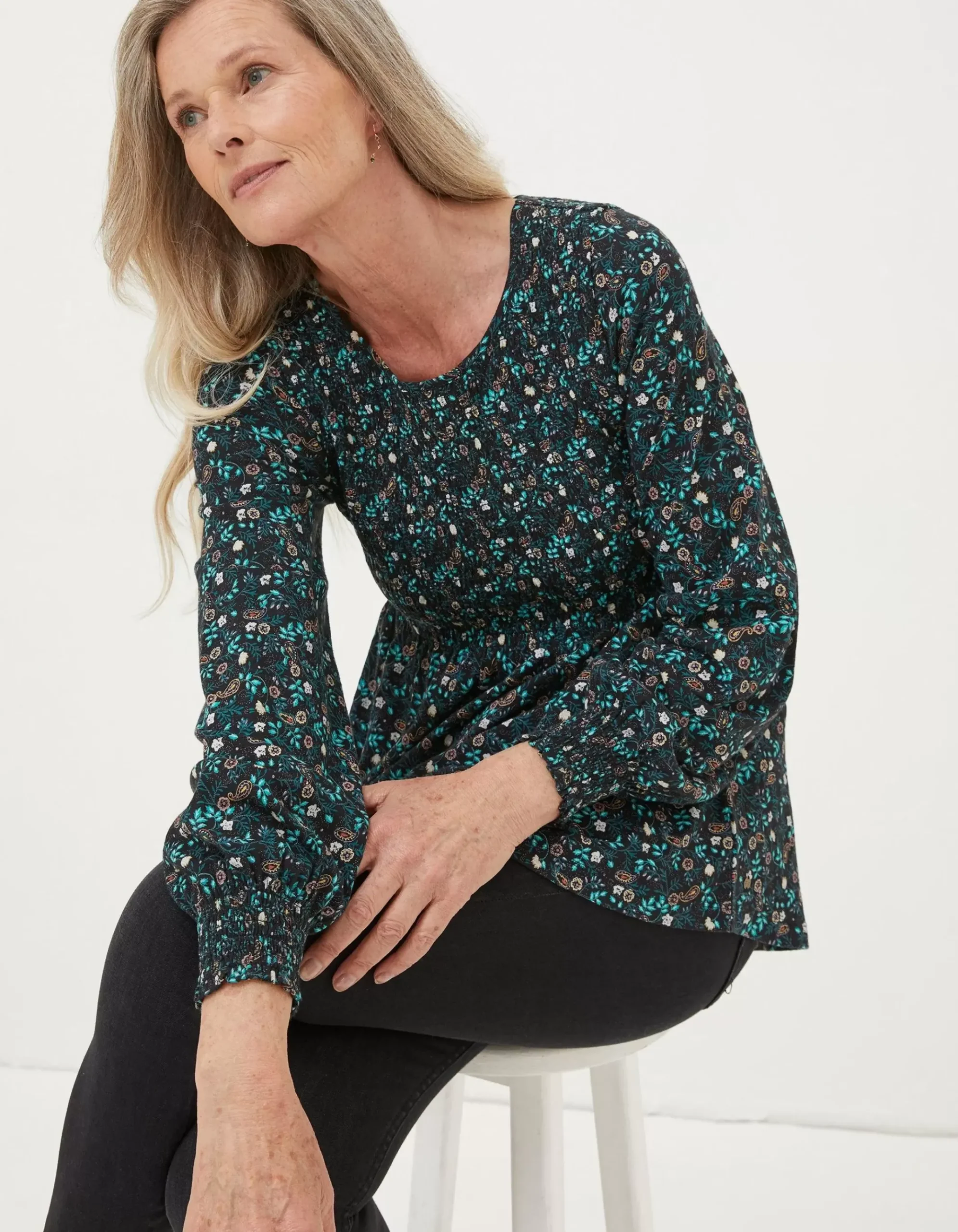 Sara Evergreen Top